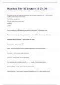 Hondros Bio 117 Lecture 13 Ch. 24 questions and correct answers 2024/2025