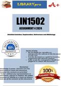 LIN1502 Assignment 4 (COMPLETE ANSWERS) 2024