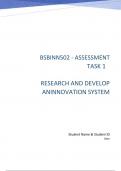 BSBINN502 - ASSESSMENT TASK 1 RESEARCH AND DEVELOP ANINNOVATION SYSTEM