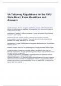 VA Tattooing Regulations for the PMU State Board Exam Questions and Answers 2024