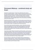 Permanent Makeup - combined study set Exam Questions with correct Answers