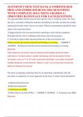 MATERNITY HESI TEST BANK (COMBINED RED HESI AND OTHER SOURCES) 2024 QUESTIONS WITH COMPLETE SOLUTIONS GRADED A+ {PROVIDES RATIONALE FOR EACH QUESTION}