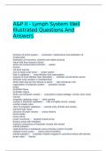 A&P II - Lymph System Well Illustrated Questions And Answers