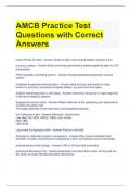 AMCB Practice Test Questions with Correct  Answers