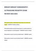 BREAST:BREAST SONOGRAPHYULTRASOUND REGISTRY EXAM  REVIEW 2023-2024.