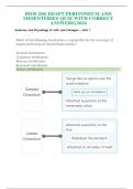 BIOS 256| EDAPT PERITONEUM AND MESENTERIES QUIZ WITH CORRECT ANSWERS| 2024