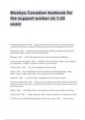 Mosbys Canadian textbook for the support worker ch.1-20 exam