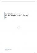 AQA  AS  BIOLOGY  Paper 1 MARK SCHEME   FOR JUNE 2023   7401/1