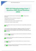 NSG 533 Pathophysiology Exam 1: Questions With Solved Solutions (2024)