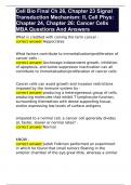 Cell Bio Final Ch 26, Chapter 23 Signal Transduction Mechanism: II, Cell Phys: Chapter 24, Chapter 26: Cancer Cells MBA Questions And Answers 