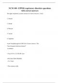 NCM 109- UPPER respiratory disorders questions with correct answers