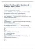 Softball Test Exam 2024 Questions & Answers 100% Correct!