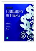 Solution Manual For Foundations of Finance, 10th Edition By Arthur Keown, John Martin, William Petty