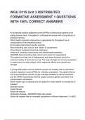 WGU D115 Unit 3 DISTRIBUTED FORMATIVE ASSESSMENT 1 QUESTIONS WITH 100% CORRECT ANSWERS