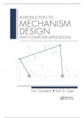 Solution Manual For Introduction to Mechanism Design with Computer Applications, 1st Edition By Eric Constans