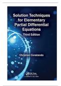 Solution Manual For Solution Techniques for Elementary Partial Differential Equations, 3rd Edition By Christian Constanda