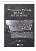 Solution Manual For Mathematical Methods for Physics and Engineering, 1st Edition By Mattias Blennow