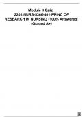 NURS 5366 Module 1, 2 and 3 with 100% Answered (Graded A )