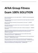 AFAA Group Fitness  Exam 100% SOLUTION