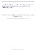 Actual Test Bank for Varcarolis Essentials of Psychiatric Mental Health Nursing 5th Edition Fosbre / All Chapters 1-28 / Full Complete 2023 – 2024.