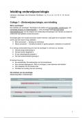 Samenvatting tentamenstof Inleiding onderwijssociologie (RUG - PW)