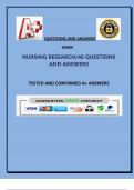 NURSING RESEARCH QUESTIONS AND ANSWERS