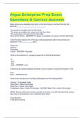 Argus Enterprise Prep Exam  Questions & Correct Answers