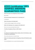 OTFIT Certification 100% VERIFIED ANSWERS GUARANTEED PASS