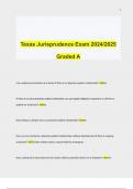 Texas Jurisprudence Exam 2024/2025 Graded A