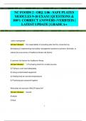 NC FOODS 2 - OBJ. 1.06 - SAFE PLATES  MODULES 9-10 EXAM | QUESTIONS &  100% CORRECT ANSWERS (VERIFIED) | LATEST UPDATE | GRADEA+