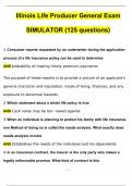 Illinois Life Producer General Exam SIMULATOR (125 questions) Questions and Answers (2024 / 2025) (Verified Answers)