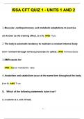 ISSA CFT quiz 1 - Units 1 and 2 Exam Questions and Answers (2024 / 2025) (Verified Answers)