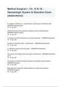 Medical Surgical I - Ch. 15 & 16 - Hematologic System & Disorders Exam (elaborations)