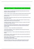 MIE 201 Exam 1 Questions and Answers 2024 - Graded A