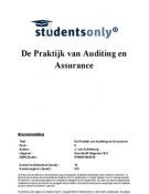 Samenvatting De praktijk van auditing & assurance