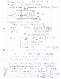 Physik-1-Tutorium - Musterlösungen