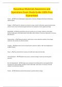 Hazardous Materials Awareness and Operations Exam Study Guide 100% Pass Guaranteed