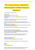 HTL Practice Exam 2 Questions With Complete verified Solutions Graded A+