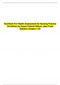 Test Bank For Health Assessment for Nursing Practice 7th Edition by Susan Fickertt Wilson, Jean Foret Giddens Chapter 1-24