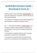 ACAMS Best Revision Guide | Download to Score A+