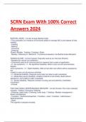 SCRN Exam With 100% Correct Answers 2024.pdf