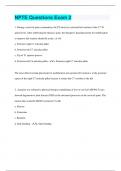 NPTE Questions Exam 2