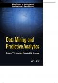 DATA MINING AND PREDICTIVE ANALYTICS