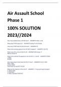 Air Assault School  Phase 1 100% SOLUTION  2023//2024