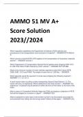 AMMO 51 MV A+  Score Solution 2023//2024