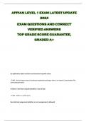 APPIAN LEVEL 1 EXAM LATEST UPDATE  2024  EXAM QUESTIONS AND CORRECT  VERIFIED ANSWERS  TOP GRADE SCORE GUARANTEE,  GRADED A+