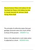 Physical Science Tillery 11th edition Ch 19/  Test Bank for Physics 11th Edition by John  D. Cutnell, Kenneth W. Johnson, David  Young, Shane Stadl