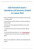 CNA Prometric Exam | Questions and Answers Graded A+ Latest 2024