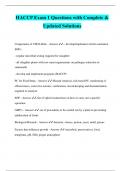 HACCP Exam 1 Questions with Complete & Updated Solutions