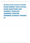 License EXAM NEWEST 2024 ACTUAL EXAM QUESTIONS AND CORRECT DETAILED ANSWERS VERIFIED ANSWERS ALREADY GRADED A+